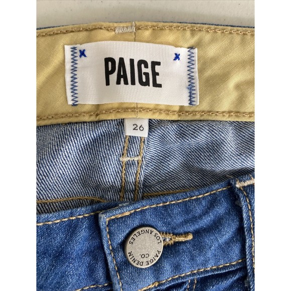 Paige Jeans Women's Size 26 (30x29) Skyline Ankle Peg Denim Distressed Grunge - Picture 7 of 16
